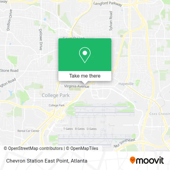 Chevron Station East Point map