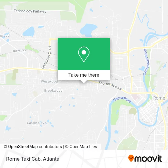 Rome Taxi Cab map