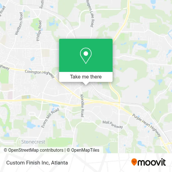 Custom Finish Inc map