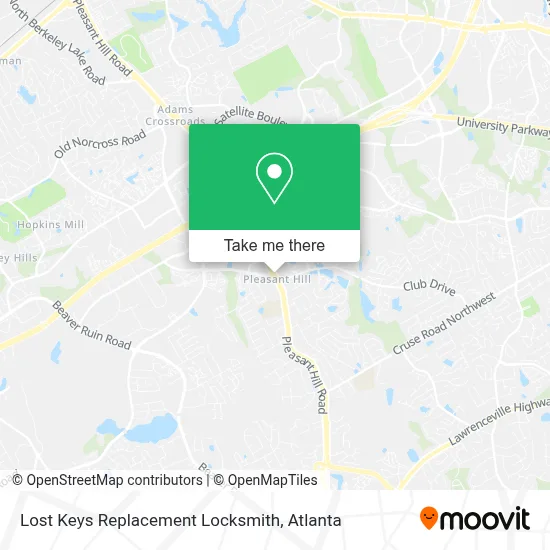 Lost Keys Replacement Locksmith map