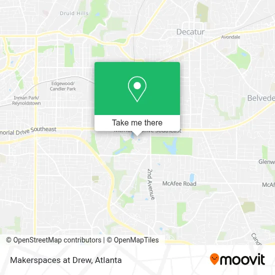 Makerspaces at Drew map