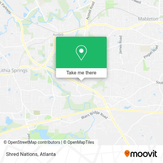 Shred Nations map
