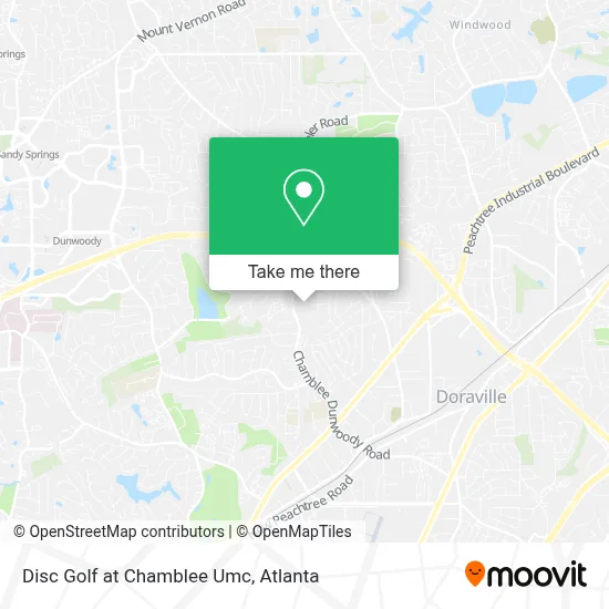 Disc Golf at Chamblee Umc map
