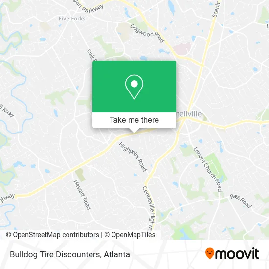 Bulldog Tire Discounters map
