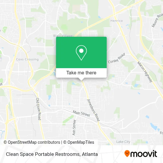 Clean Space Portable Restrooms map