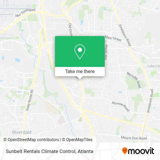 Sunbelt Rentals Climate Control map