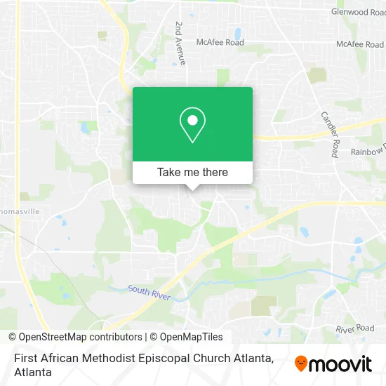 First African Methodist Episcopal Church Atlanta map