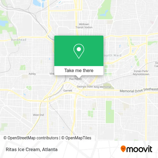 Ritas Ice Cream map