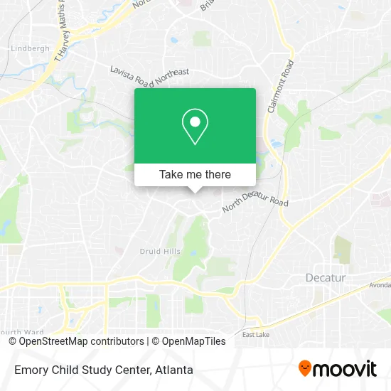 Emory Child Study Center map