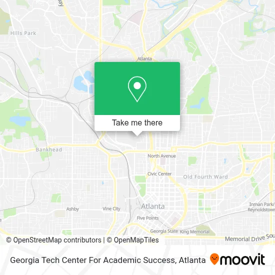 Georgia Tech Center For Academic Success map
