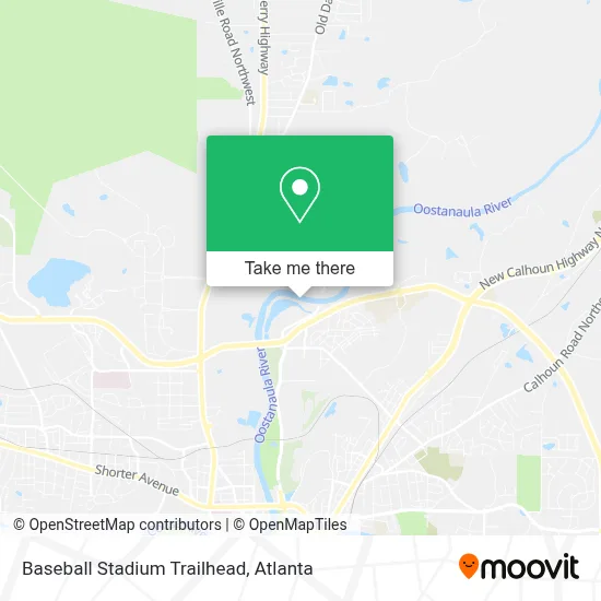 Baseball Stadium Trailhead map