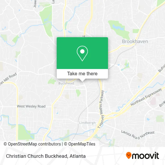Christian Church Buckhead map