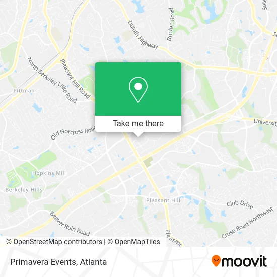 Primavera Events map