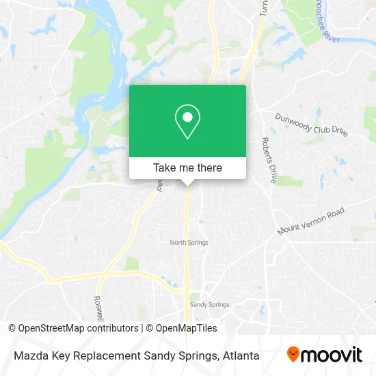 Mazda Key Replacement Sandy Springs map