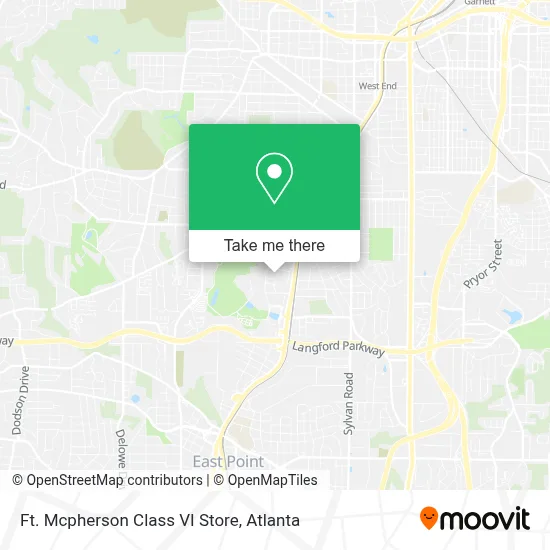 Ft. Mcpherson Class VI Store map