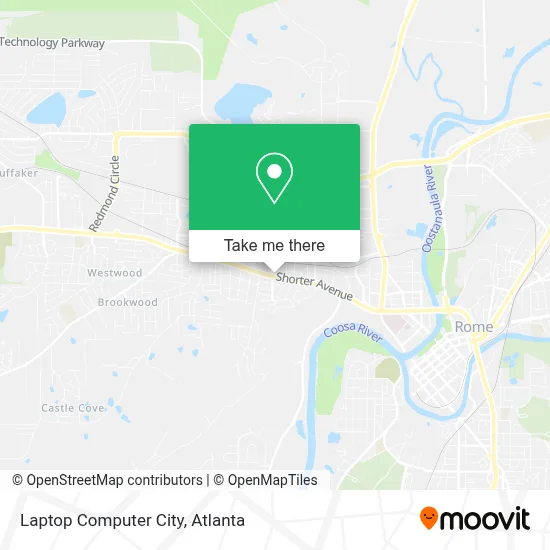 Laptop Computer City map