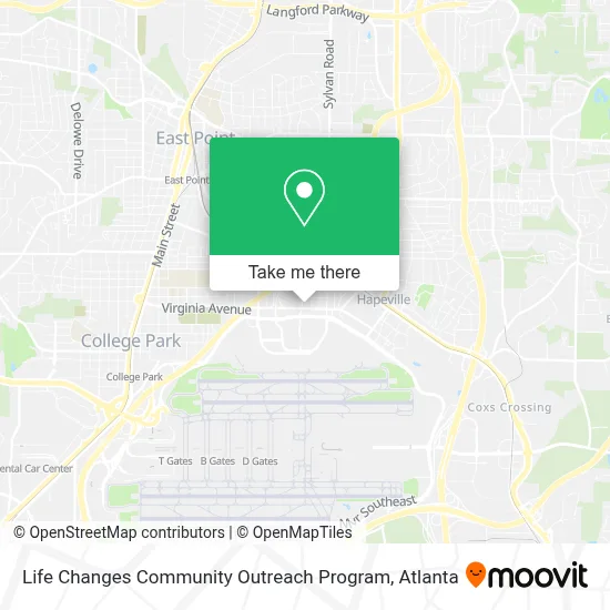 Life Changes Community Outreach Program map