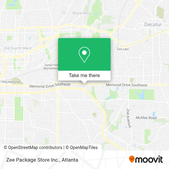 Zee Package Store Inc. map