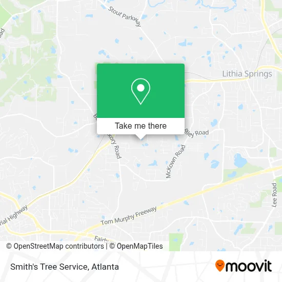 Smith's Tree Service map