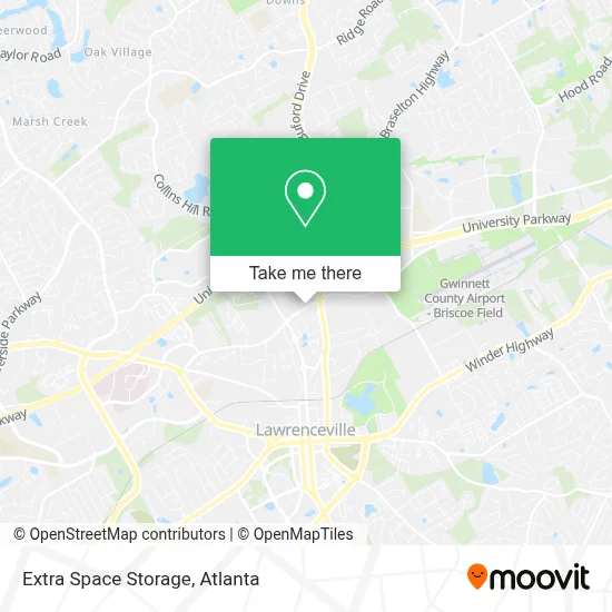 Extra Space Storage map