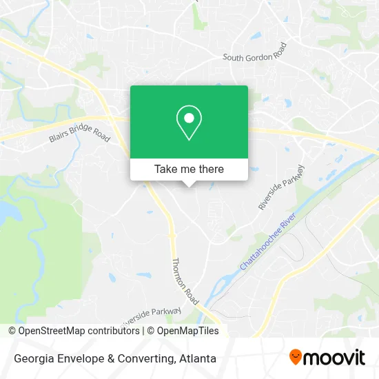 Georgia Envelope & Converting map