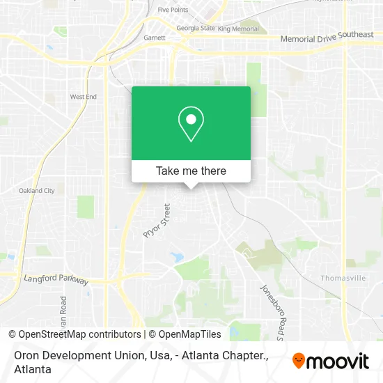 Oron Development Union, Usa, - Atlanta Chapter. map