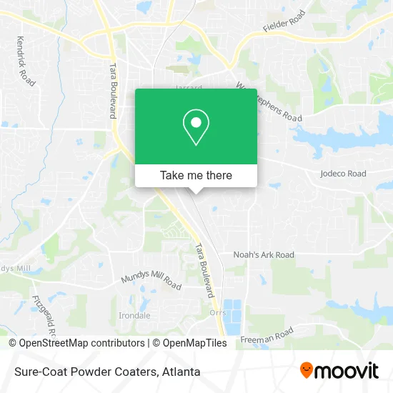 Sure-Coat Powder Coaters map