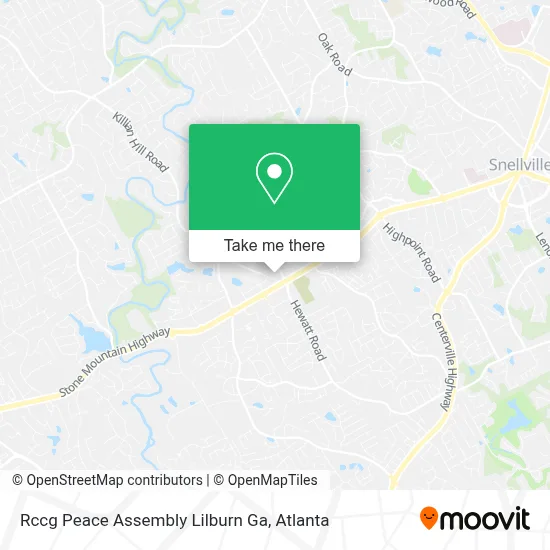 Rccg Peace Assembly Lilburn Ga map