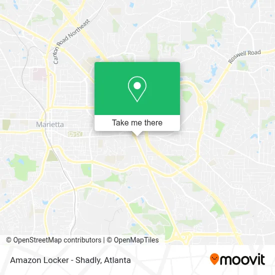 Amazon Locker - Shadly map