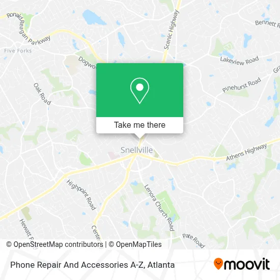 Phone Repair And Accessories A-Z map