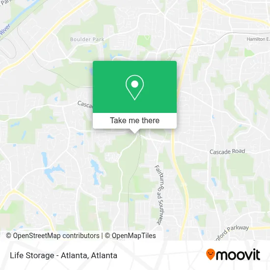 Life Storage - Atlanta map