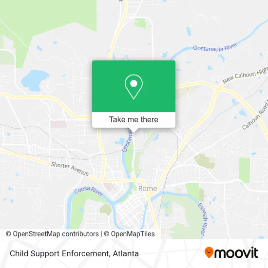 Child Support Enforcement map