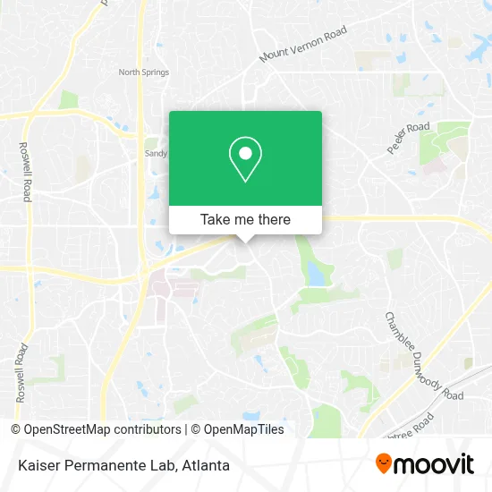 Kaiser Permanente Lab map