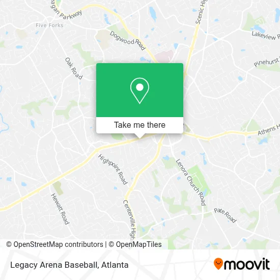 Legacy Arena Baseball map