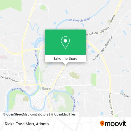 Ricks Food Mart map
