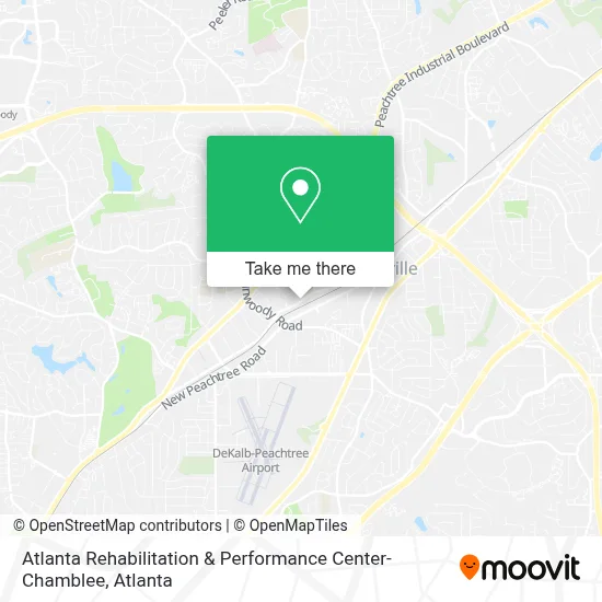 Atlanta Rehabilitation & Performance Center- Chamblee map