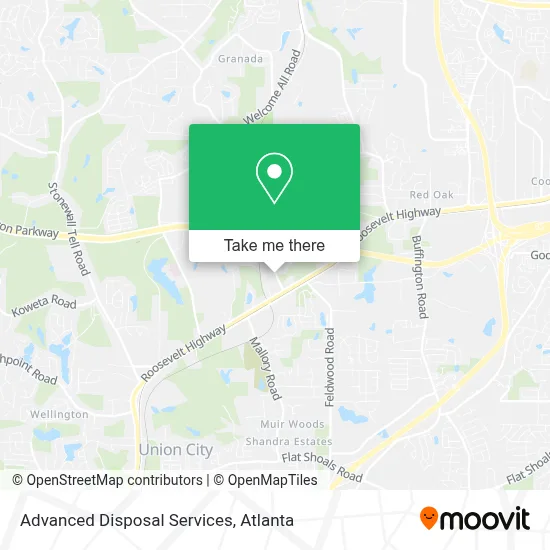 Advanced Disposal Services map