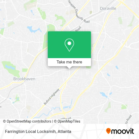 Farrington Local Locksmih map