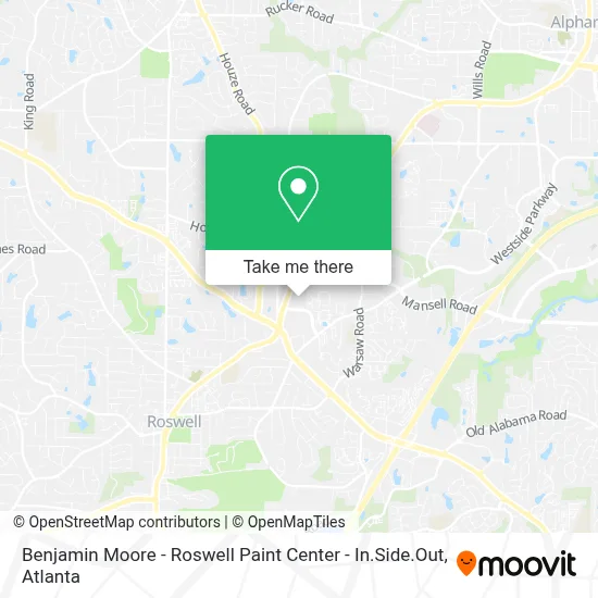 Benjamin Moore - Roswell Paint Center - In.Side.Out map