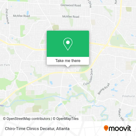 Chiro-Time Clinics Decatur map