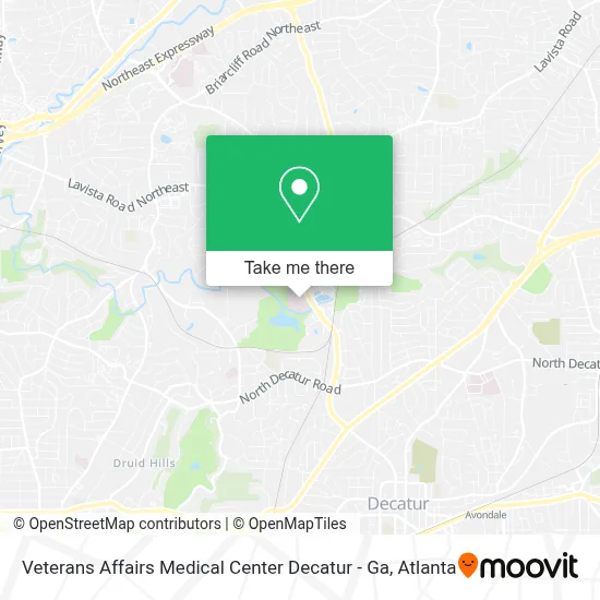 Veterans Affairs Medical Center Decatur - Ga map