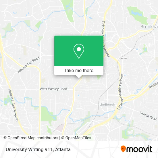 University Writing 911 map
