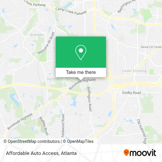 Affordable Auto Access map