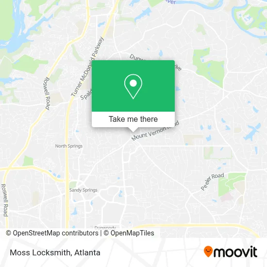 Moss Locksmith map