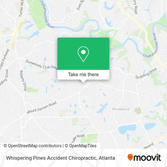 Whispering Pines Accident Chiropractic map