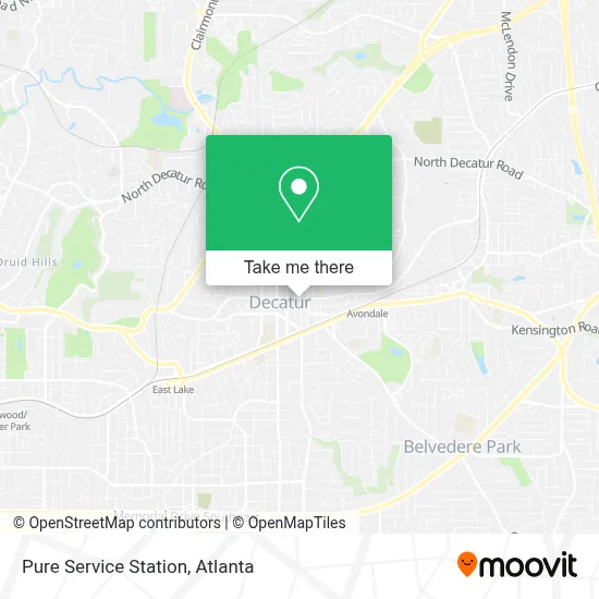 Pure Service Station map