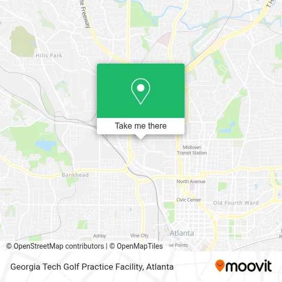 Georgia Tech Golf Practice Facility map