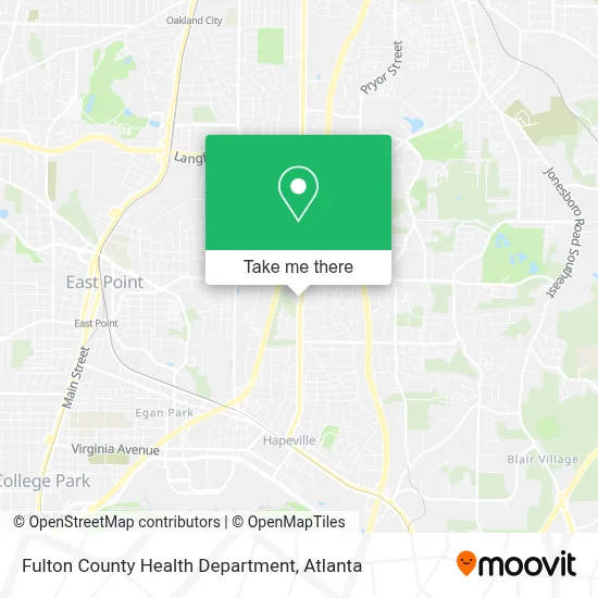 Fulton County Health Department map