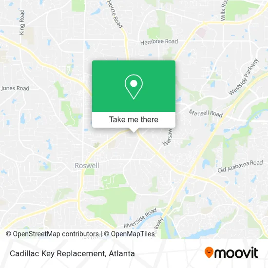 Cadillac Key Replacement map