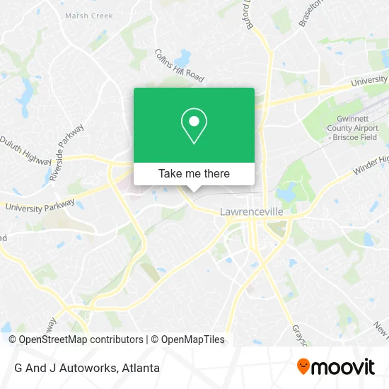G And J Autoworks map